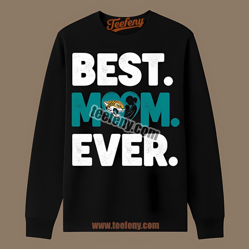 Best Mom Ever Heart Jacksonville Jaguars Color Long Sleeve Best Mom Ever Heart Jacksonville Jaguars Color Long Sleeve