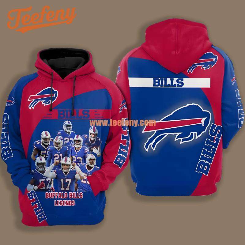 Buffalo Bills Blue Red 3D Cool Shirt Hoodie