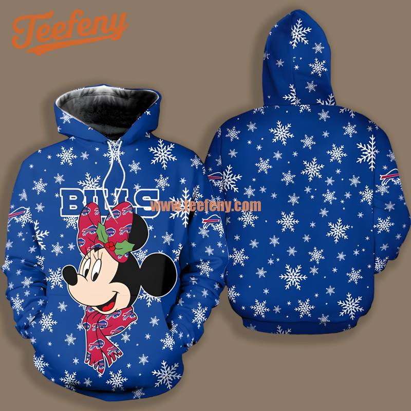 Buffalo Bills Minnie Mouse Blue 3D Shirt Hoodie Printing