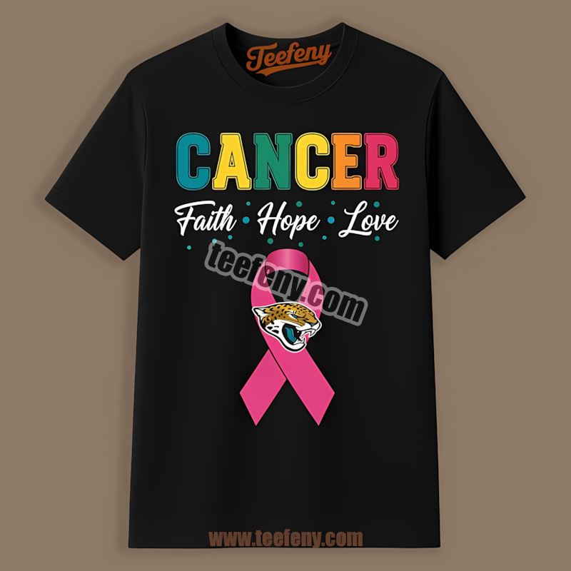 Cancer Awareness Faith Hope Love Jacksonville Jaguars Vintage Shirt