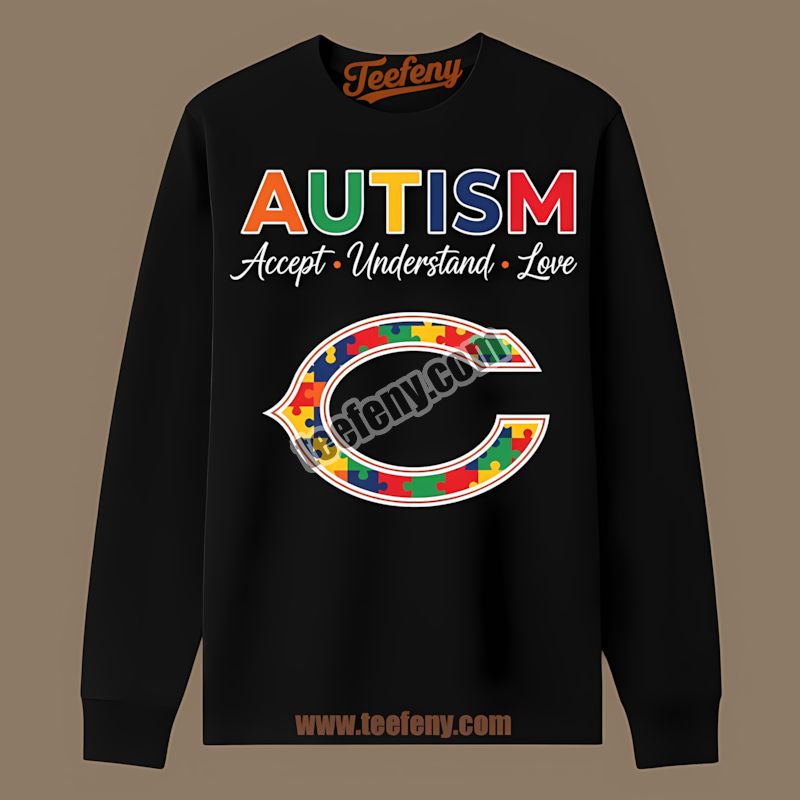 Chicago Bears Autism Awareness Retro Long Sleeve Accept Understand Love Chicago Bears Autism Awareness Retro Long Sleeve Accept Understand Love