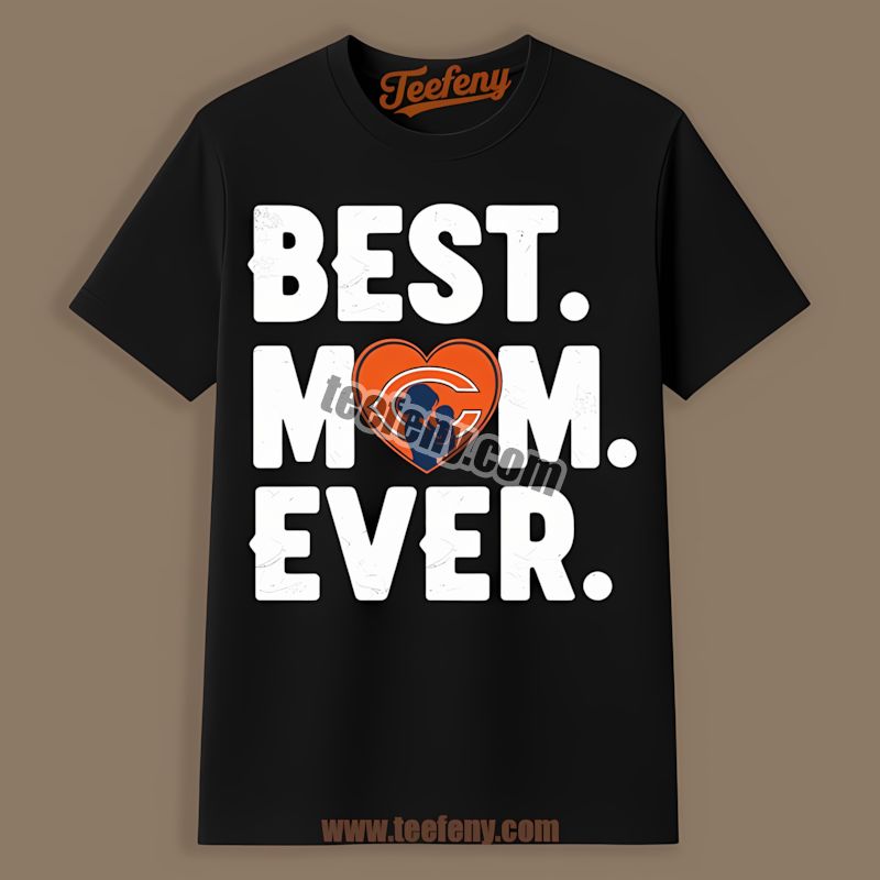 Chicago Bears Best Mom Ever Heart Vintage Shirt