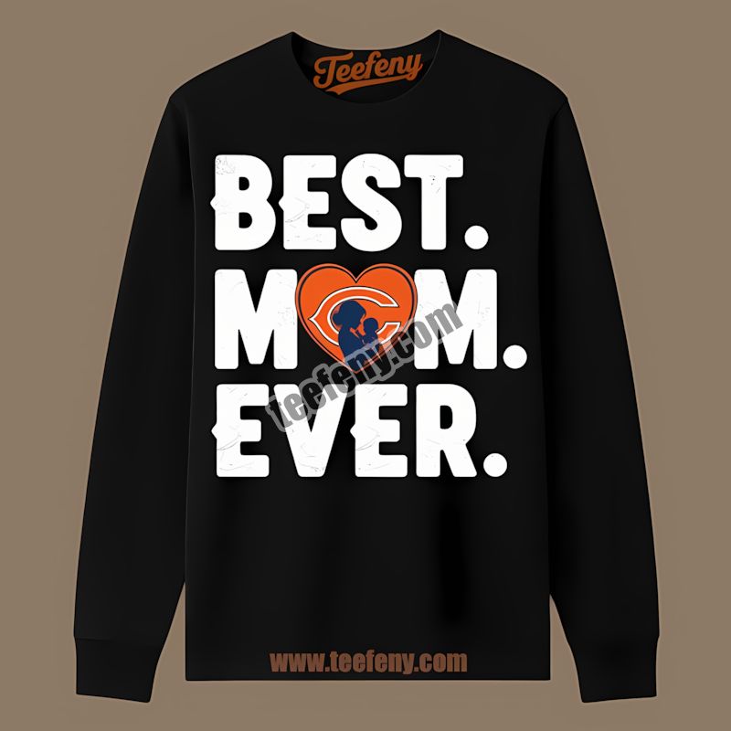 Chicago Bears Best Mom Ever Heart Vintage Long Sleeve Chicago Bears Best Mom Ever Heart Vintage Long Sleeve