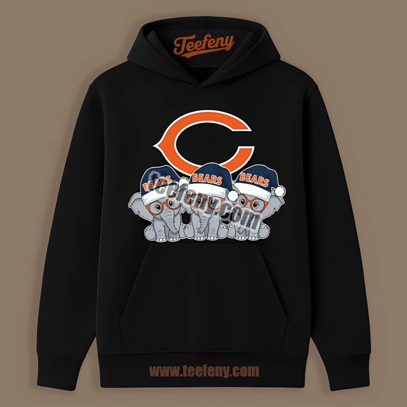 Chicago Bears Christmas Elephants Sports Hoodie For Fans Chicago Bears Christmas Elephants Sports Hoodie For Fans