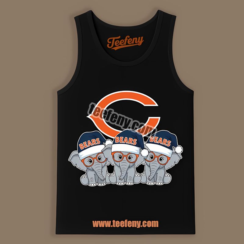 Chicago Bears Christmas Elephants Sports Tanktop For Fans Chicago Bears Christmas Elephants Sports Tanktop For Fans