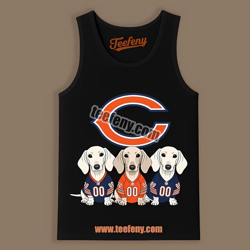 Chicago Bears Dachshund Dogs Graphic Tanktop For Fans Chicago Bears Dachshund Dogs Graphic Tanktop For Fans