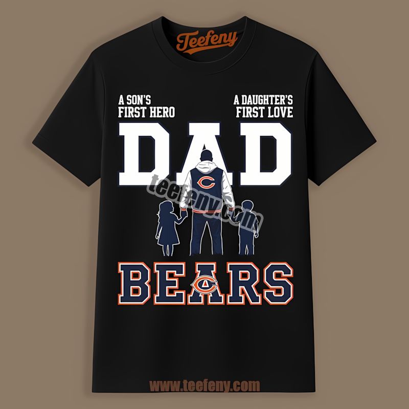 Chicago Bears Dad Fathers Day Hero Love Sports Shirt