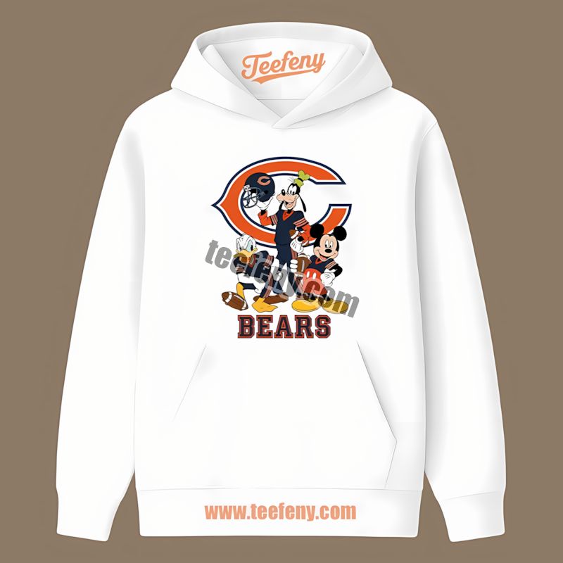Chicago Bears Disney Mickey Donald Goofy Graphic Hoodie Chicago Bears Disney Mickey Donald Goofy Graphic Hoodie
