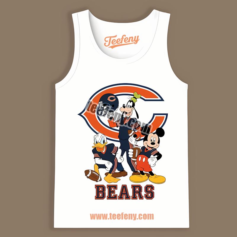 Chicago Bears Disney Mickey Donald Goofy Graphic Tanktop Chicago Bears Disney Mickey Donald Goofy Graphic Tanktop