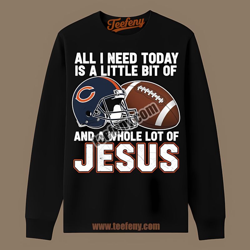 Chicago Bears Football And Jesus Sports Long Sleeve For Fans Chicago Bears Football And Jesus Sports Long Sleeve For Fans