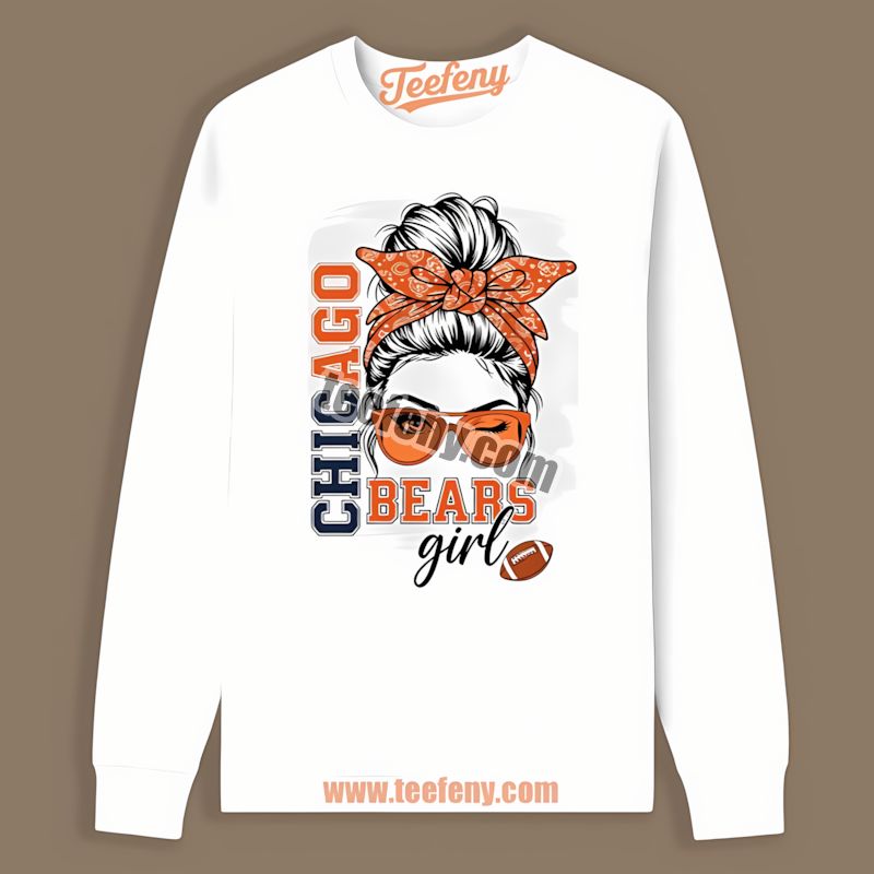 Chicago Bears Girl Adults Long Sleeve For True Fans Chicago Bears Girl Adults Long Sleeve For True Fans