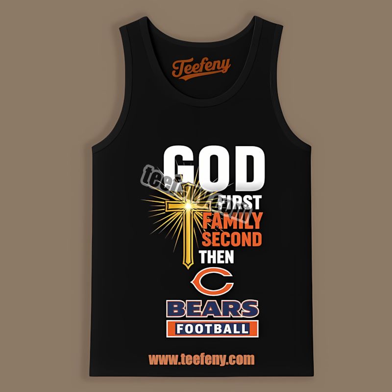 Chicago Bears God Family Football Trendy Tanktop For Fans Chicago Bears God Family Football Trendy Tanktop For Fans