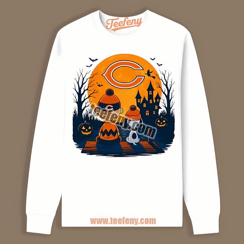 Chicago Bears Halloween Charlie Brown Snoopy Sports Long Sleeve Chicago Bears Halloween Charlie Brown Snoopy Sports Long Sleeve