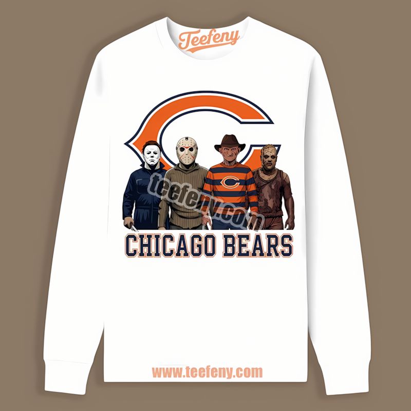 Chicago Bears Halloween Horror Killers Regular Long Sleeve Chicago Bears Halloween Horror Killers Regular Long Sleeve