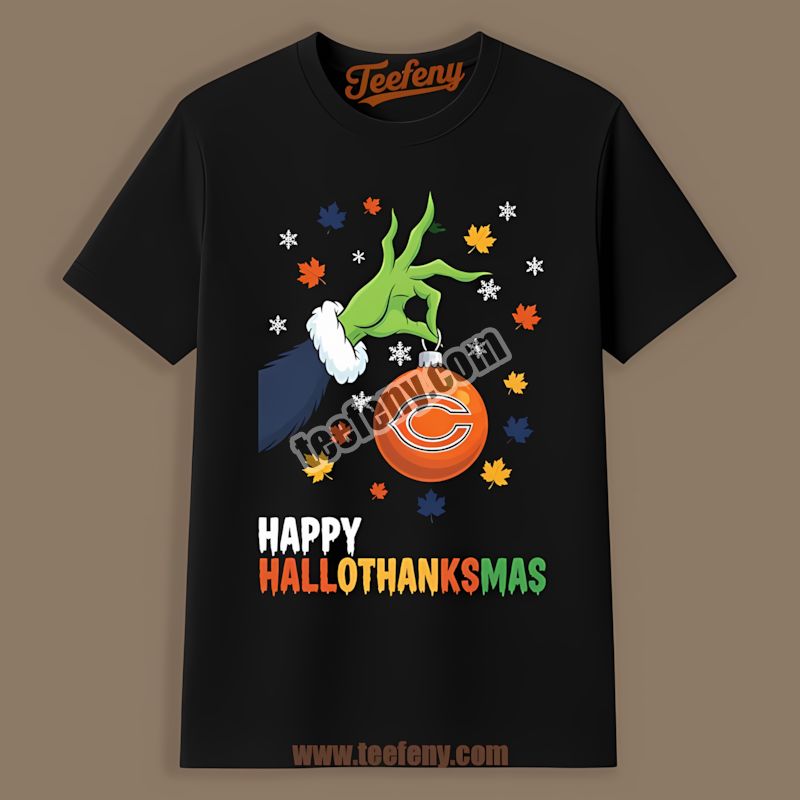 Chicago Bears Happy Hallothanksmas Unisex Shirt For Fans
