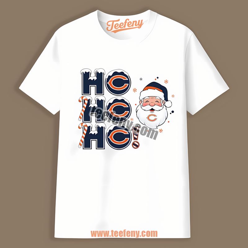 Chicago Bears Ho Ho Ho Santa Christmas Unisex Shirt