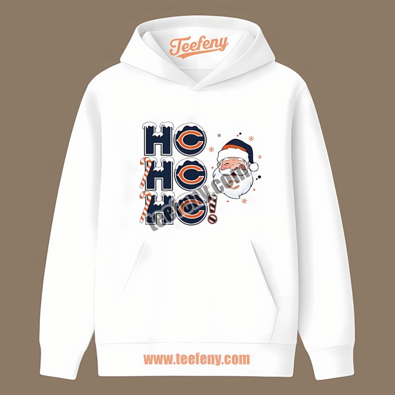 Chicago Bears Ho Ho Ho Santa Christmas Unisex Hoodie Chicago Bears Ho Ho Ho Santa Christmas Unisex Hoodie