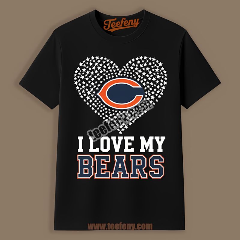 Chicago Bears I Love My Bears Heart Classic Shirt