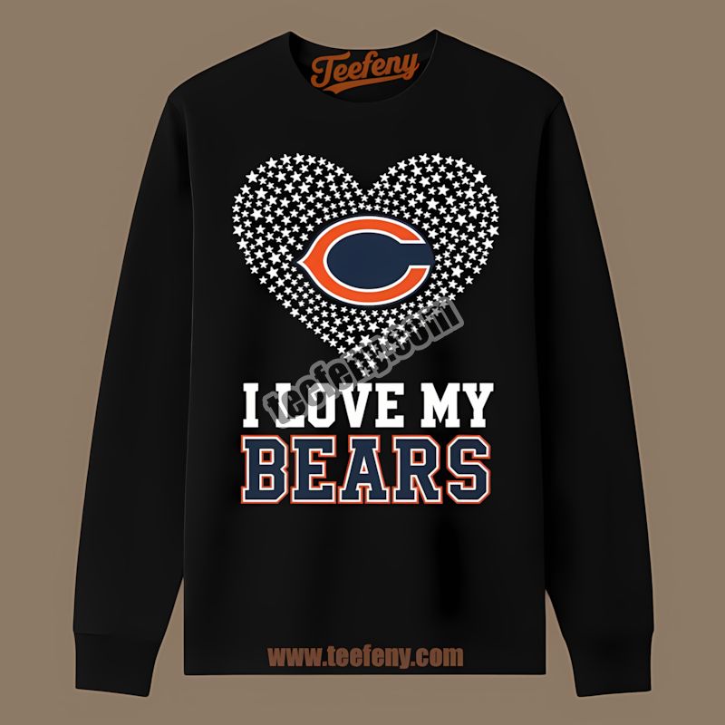 Chicago Bears I Love My Bears Heart Classic Long Sleeve Chicago Bears I Love My Bears Heart Classic Long Sleeve