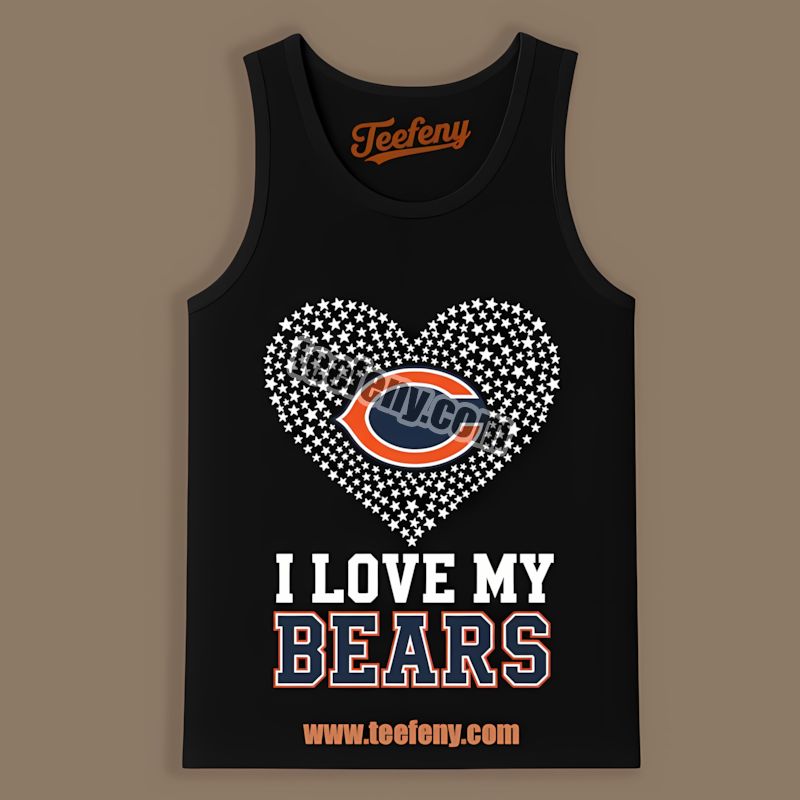 Chicago Bears I Love My Bears Heart Classic Tanktop Chicago Bears I Love My Bears Heart Classic Tanktop