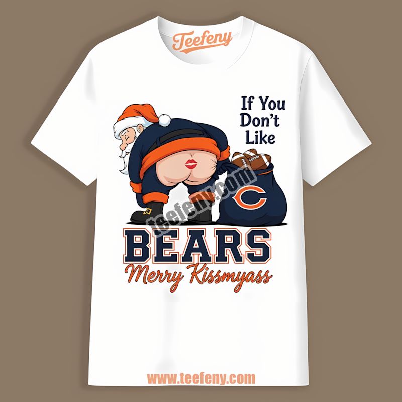 Chicago Bears Merry Kissmyass Santa Funny Regular Shirt