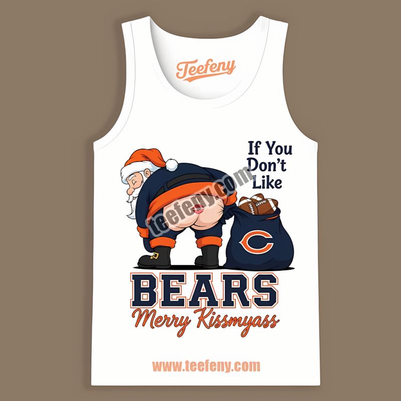 Chicago Bears Merry Kissmyass Santa Funny Regular Tanktop Chicago Bears Merry Kissmyass Santa Funny Regular Tanktop