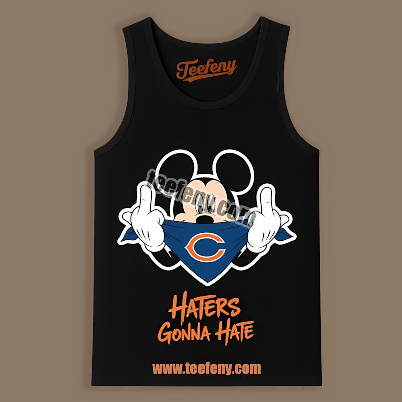 Chicago Bears Mickey Haters Gonna Hate Graphic Tanktop Chicago Bears Mickey Haters Gonna Hate Graphic Tanktop
