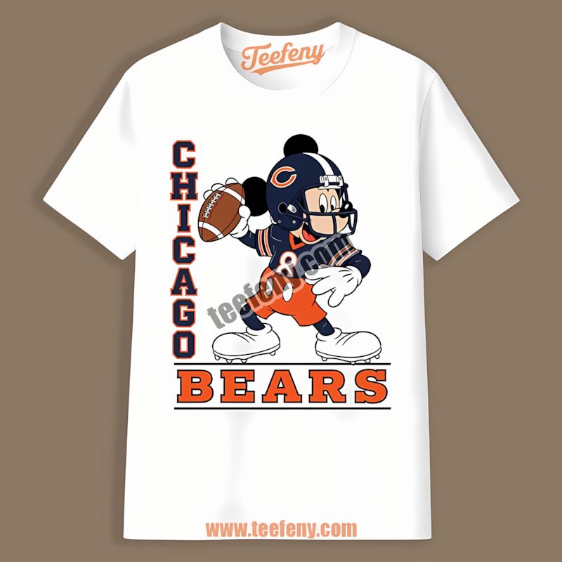 Chicago Bears Mickey Quarterback Football Adults Shirt