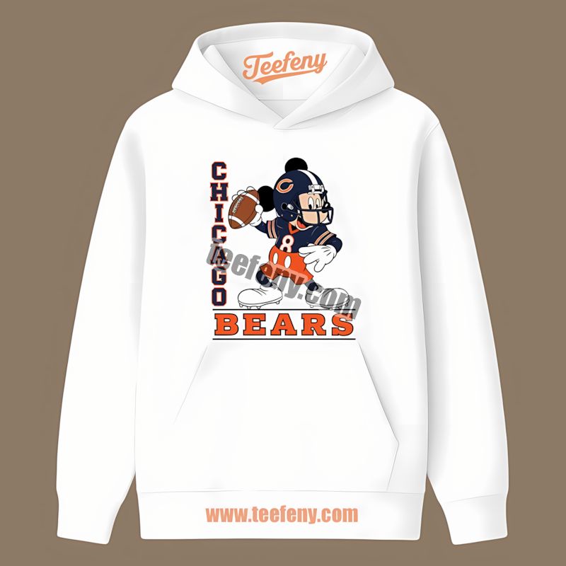 Chicago Bears Mickey Quarterback Football Adults Hoodie Chicago Bears Mickey Quarterback Football Adults Hoodie