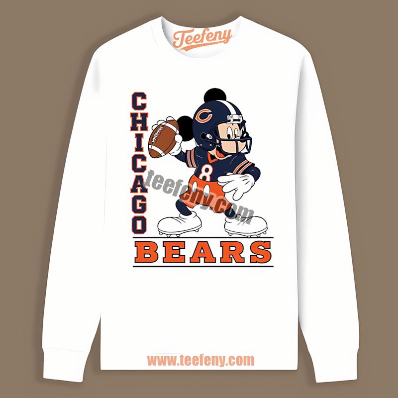Chicago Bears Mickey Quarterback Football Adults Long Sleeve Chicago Bears Mickey Quarterback Football Adults Long Sleeve