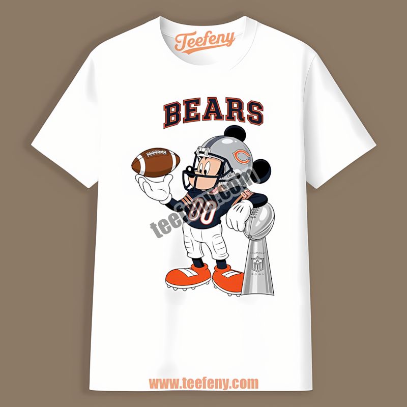 Chicago Bears Mickey Super Bowl Football Graphic Shirt