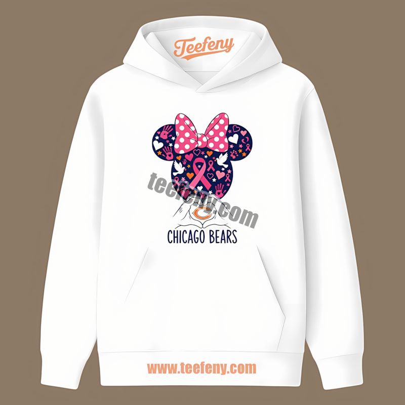 Chicago Bears Minnie Mouse Breast Cancer Awareness Hoodie Chicago Bears Minnie Mouse Breast Cancer Awareness Hoodie