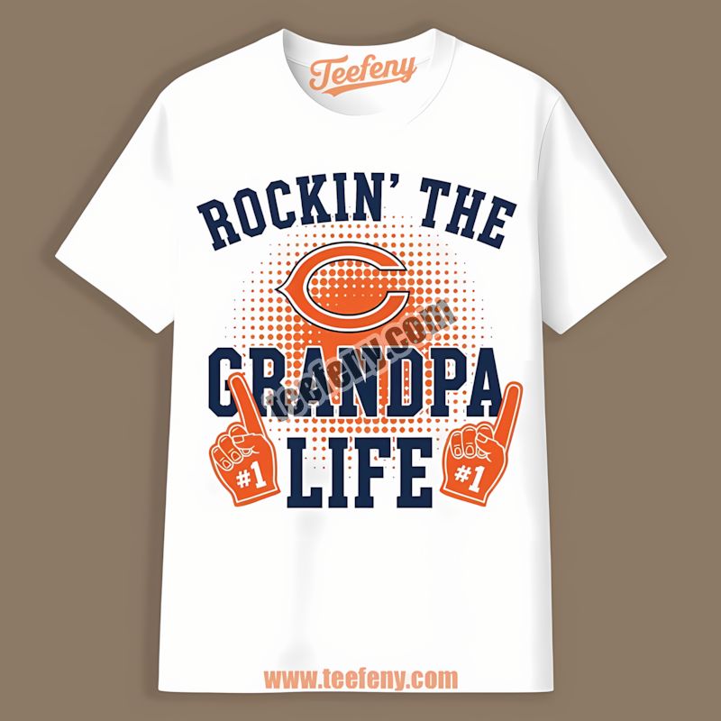Chicago Bears Rockin The Grandpa Life Cotton Shirt