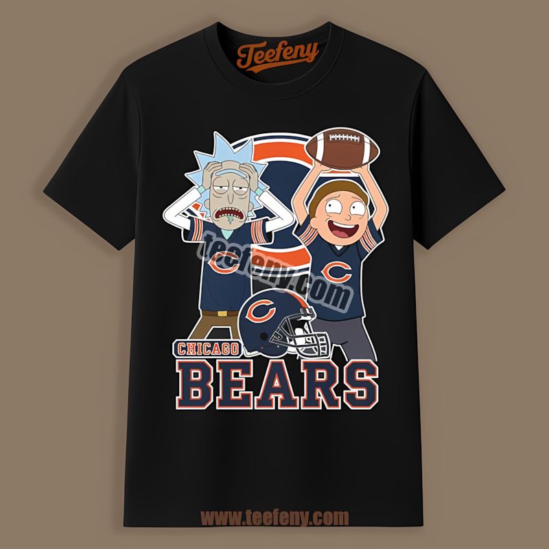 Chicago Bears Vs Rick And Morty Vintage Shirt For Supporters