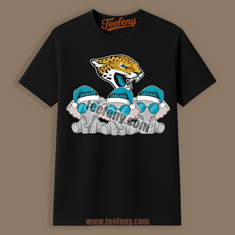 Christmas Elephants Jacksonville Jaguars Adults Shirt