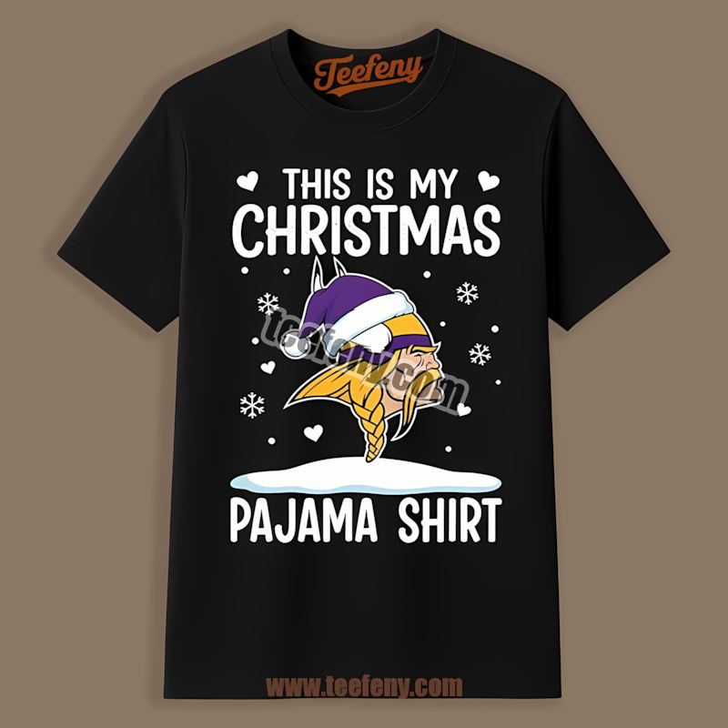 Christmas Pajama Humor Minnesota Vikings Trendy Shirt