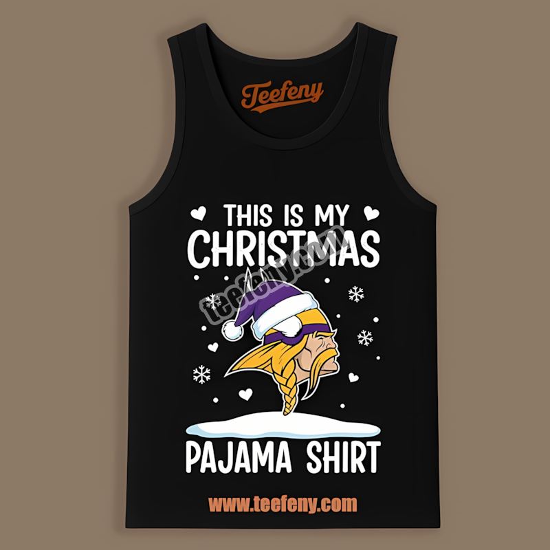 Christmas Pajama Humor Minnesota Vikings Trendy Tanktop Christmas Pajama Humor Minnesota Vikings Trendy Tanktop