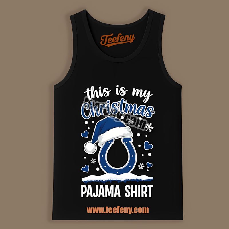 Christmas Pajama Indianapolis Colts Color Tanktop Christmas Pajama Indianapolis Colts Color Tanktop