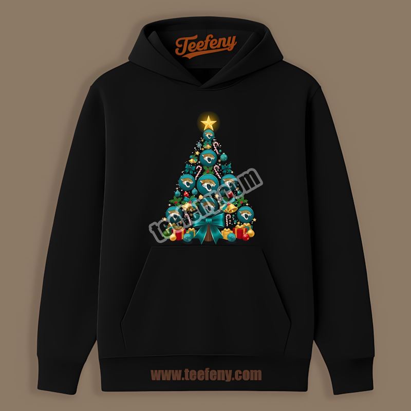Christmas Tree Logo Jacksonville Jaguars Cotton Hoodie Christmas Tree Logo Jacksonville Jaguars Cotton Hoodie