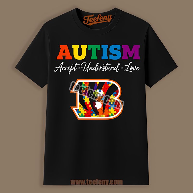 Cincinnati Bengals Autism Awareness Accept Understand Love Sports Shirt
