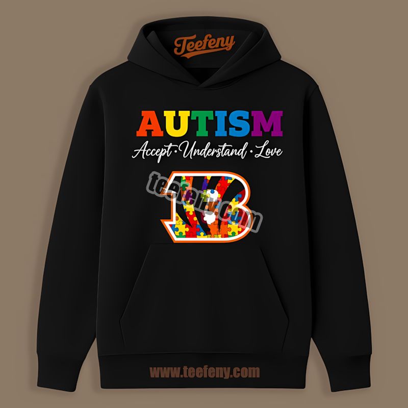 Cincinnati Bengals Autism Awareness Accept Understand Love Sports Hoodie Cincinnati Bengals Autism Awareness Accept Understand Love Sports Hoodie