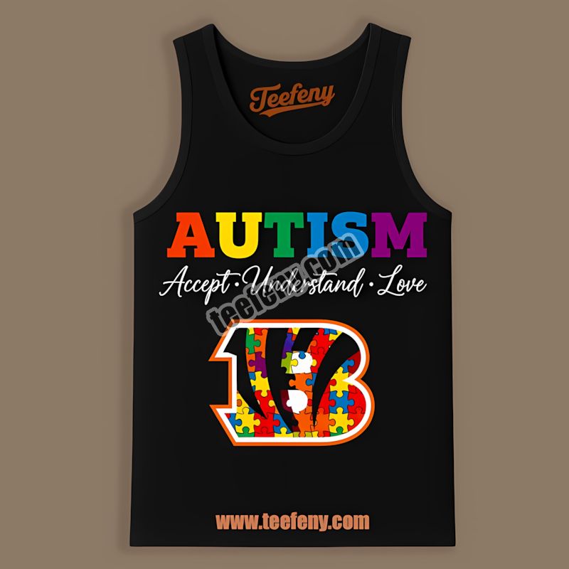 Cincinnati Bengals Autism Awareness Accept Understand Love Sports Tanktop Cincinnati Bengals Autism Awareness Accept Understand Love Sports Tanktop