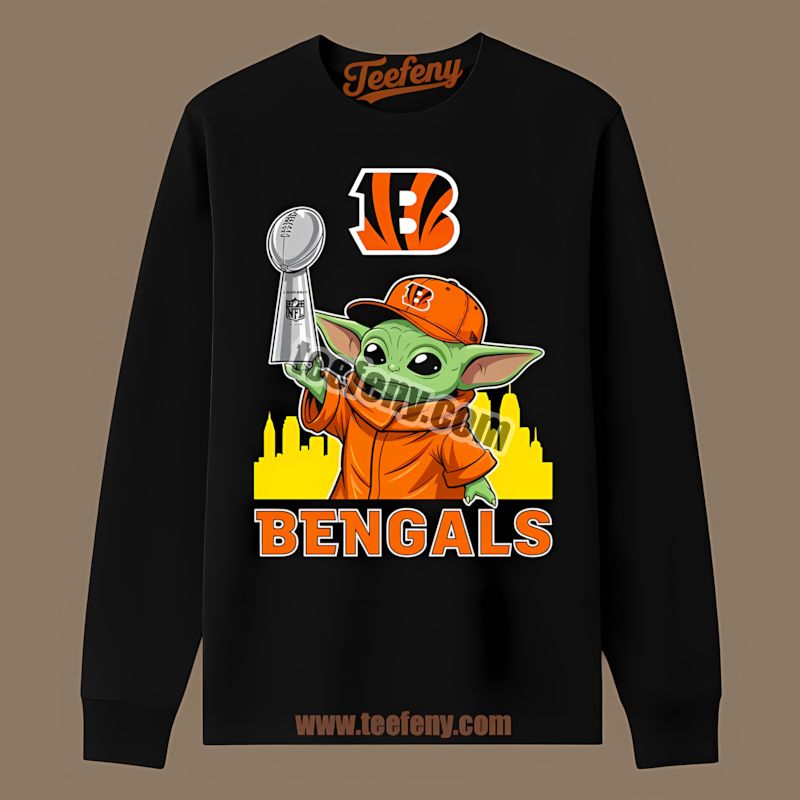 Cincinnati Bengals Baby Yoda Super Bowl Cup Retro Long Sleeve Cincinnati Bengals Baby Yoda Super Bowl Cup Retro Long Sleeve