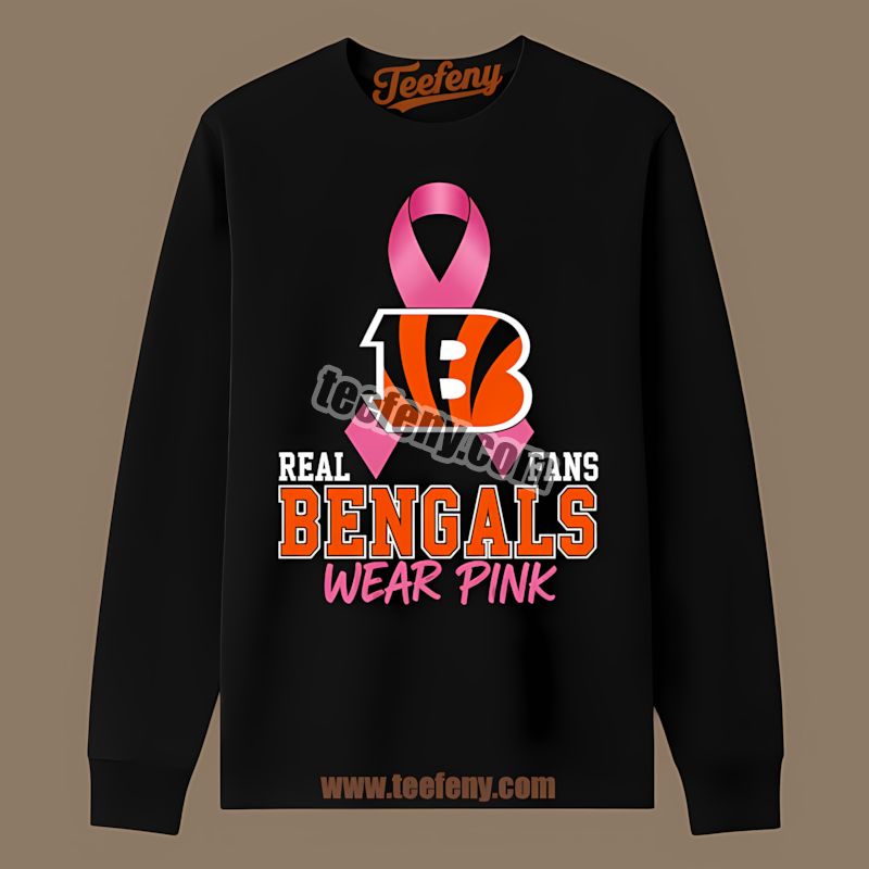 Cincinnati Bengals Breast Cancer Awareness Fans Wear Pink Long Sleeve Cincinnati Bengals Breast Cancer Awareness Fans Wear Pink Long Sleeve