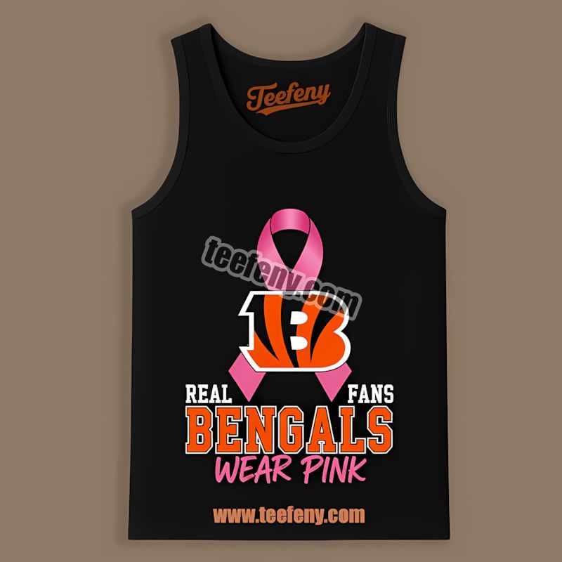 Cincinnati Bengals Breast Cancer Awareness Fans Wear Pink Tanktop Cincinnati Bengals Breast Cancer Awareness Fans Wear Pink Tanktop