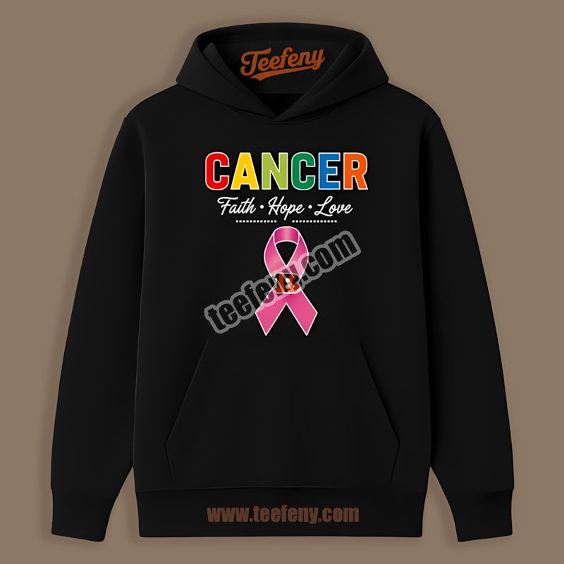 Cincinnati Bengals Cancer Awareness Faith Hope Love Classic Hoodie Cincinnati Bengals Cancer Awareness Faith Hope Love Classic Hoodie