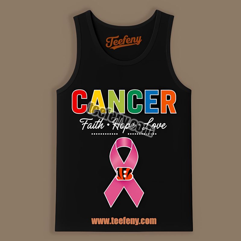 Cincinnati Bengals Cancer Awareness Faith Hope Love Classic Tanktop Cincinnati Bengals Cancer Awareness Faith Hope Love Classic Tanktop