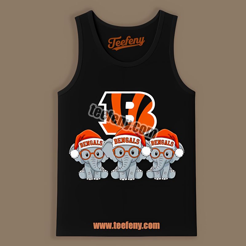 Cincinnati Bengals Christmas Elephants Classic Tanktop Cincinnati Bengals Christmas Elephants Classic Tanktop