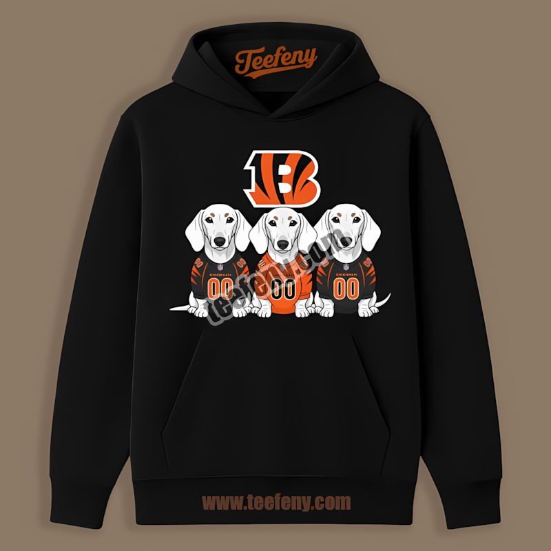 Cincinnati Bengals Dachshund Dogs Trendy Hoodie Cincinnati Bengals Dachshund Dogs Trendy Hoodie
