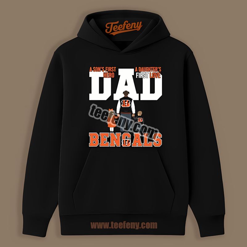 Cincinnati Bengals Dad Sons Hero Daughters Love Fathers Day Hoodie Cincinnati Bengals Dad Sons Hero Daughters Love Fathers Day Hoodie